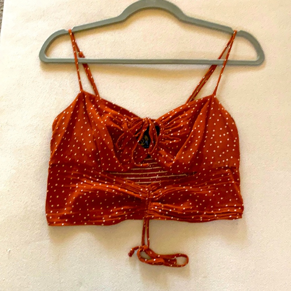 Polkadot orange crop top